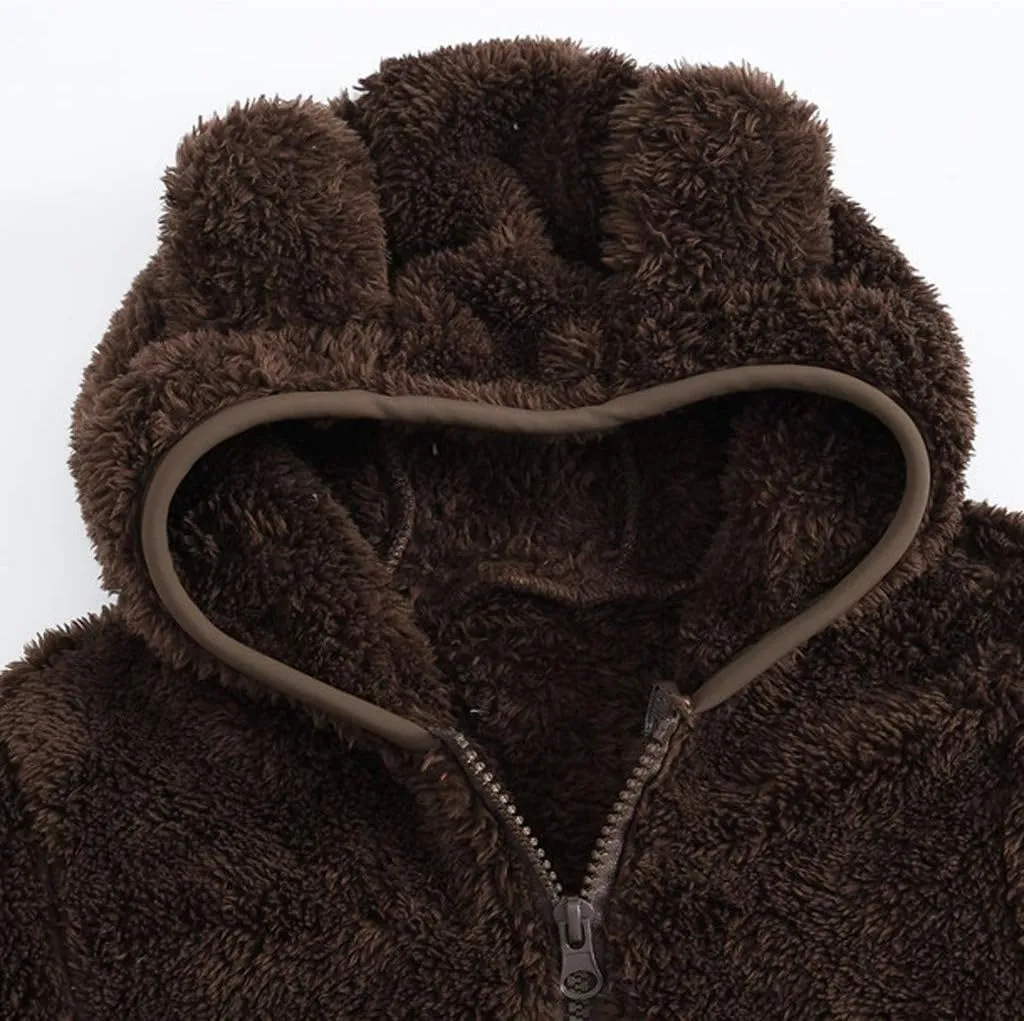 Toddler Kids Winter Warm Jacket Down Puffer Coat Thick Hooded Outwear Children's Coral Velvet Coat