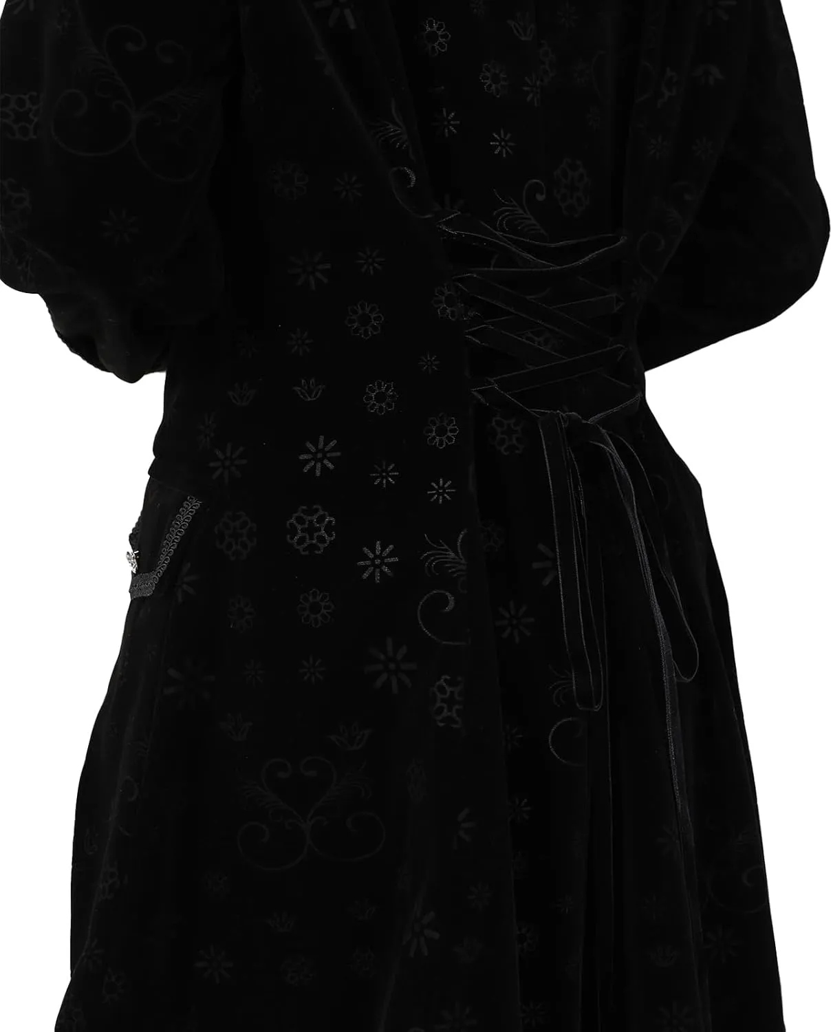 TZMAPU Medieval Retro Gothic Velvet Women's Coat, Formal Casual Work, Costume