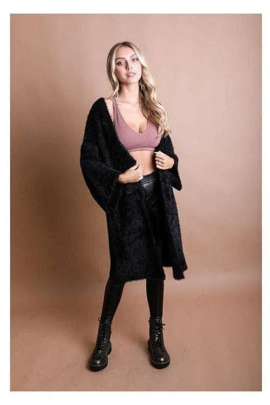 Ultra-Soft Luxe Mohair Knit Cardigan