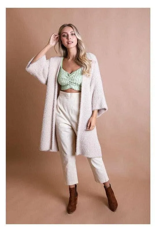 Ultra-Soft Luxe Mohair Knit Cardigan