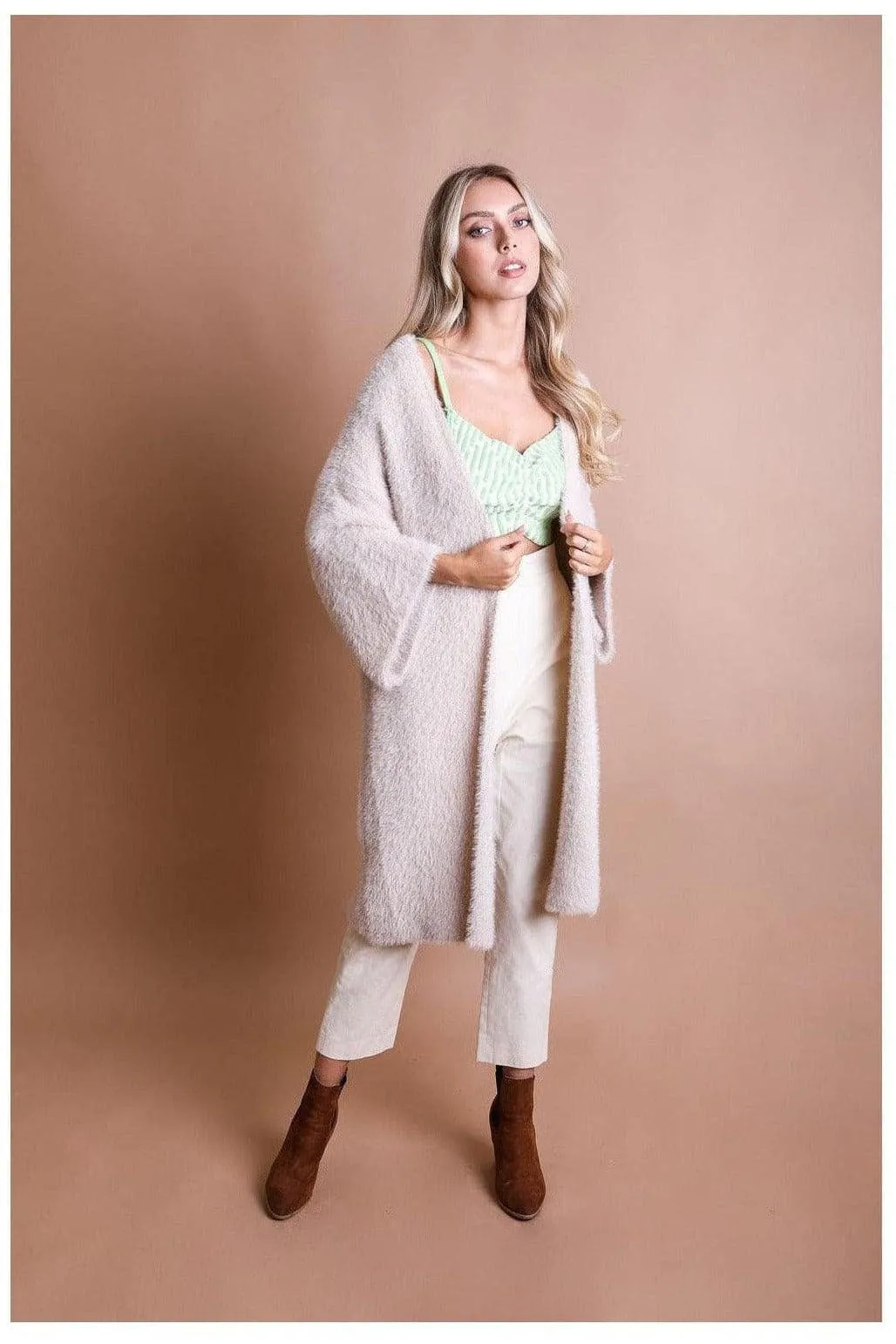 Ultra-Soft Luxe Mohair Knit Cardigan