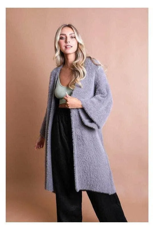 Ultra-Soft Luxe Mohair Knit Cardigan