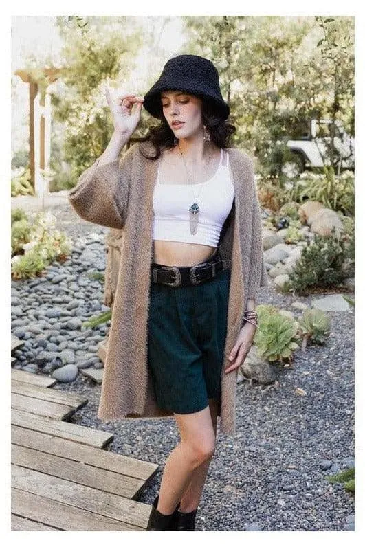 Ultra-Soft Luxe Mohair Knit Cardigan