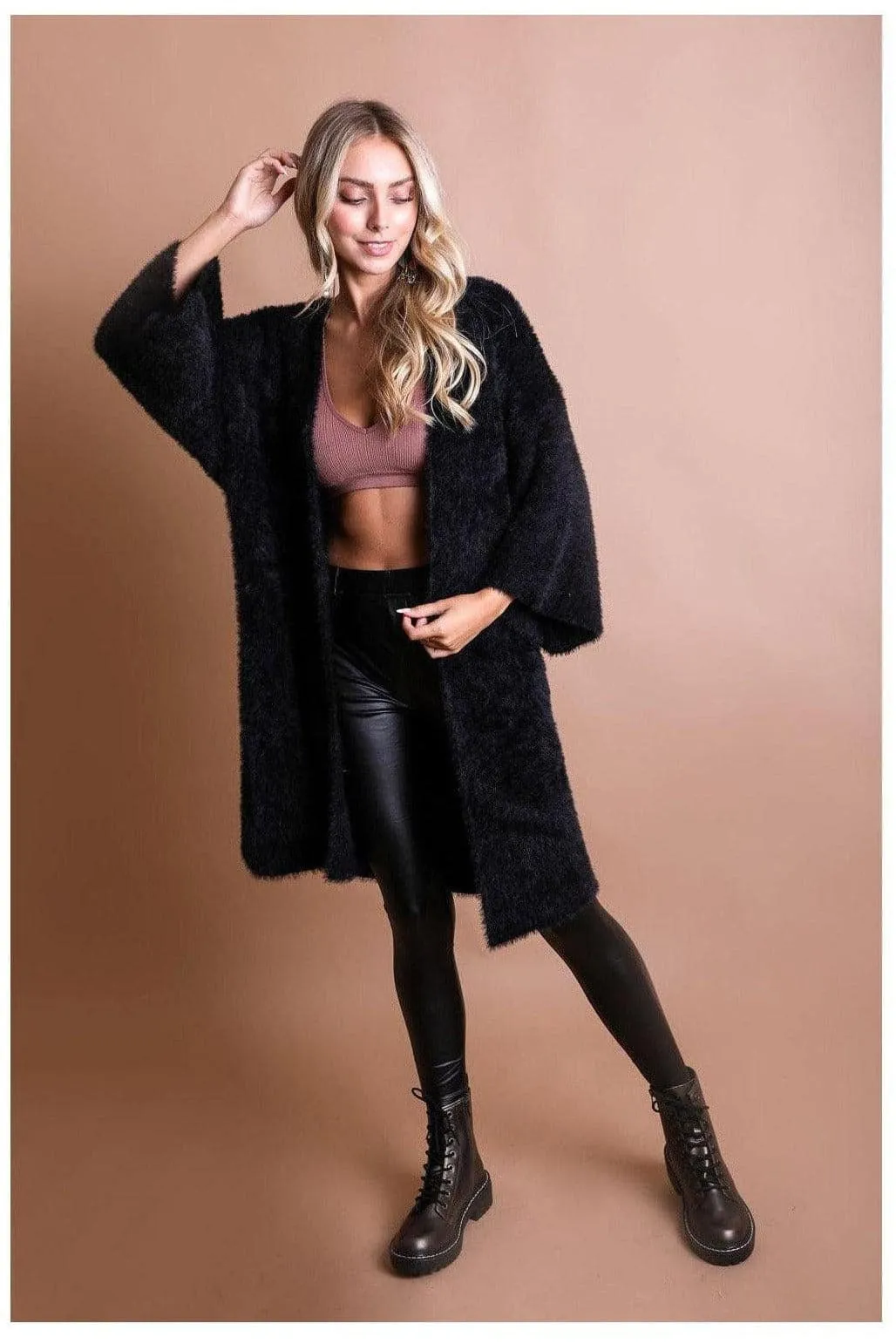 Ultra-Soft Luxe Mohair Knit Cardigan