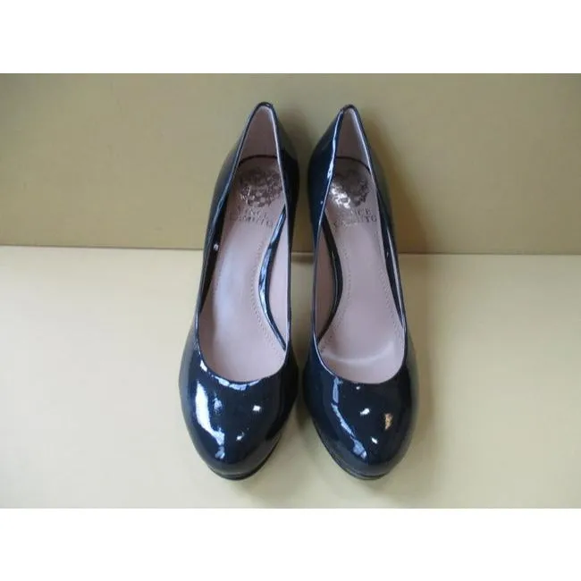 Vince Camuto Black Patent Leather Almond Toe Pumps Size Us