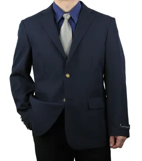Vittorio Mens Navy 2 Brass Button Classic Style Blazer Z72TA