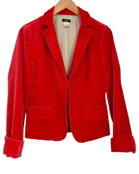 Warm Autumn Fire Velvet Blazer Jacket