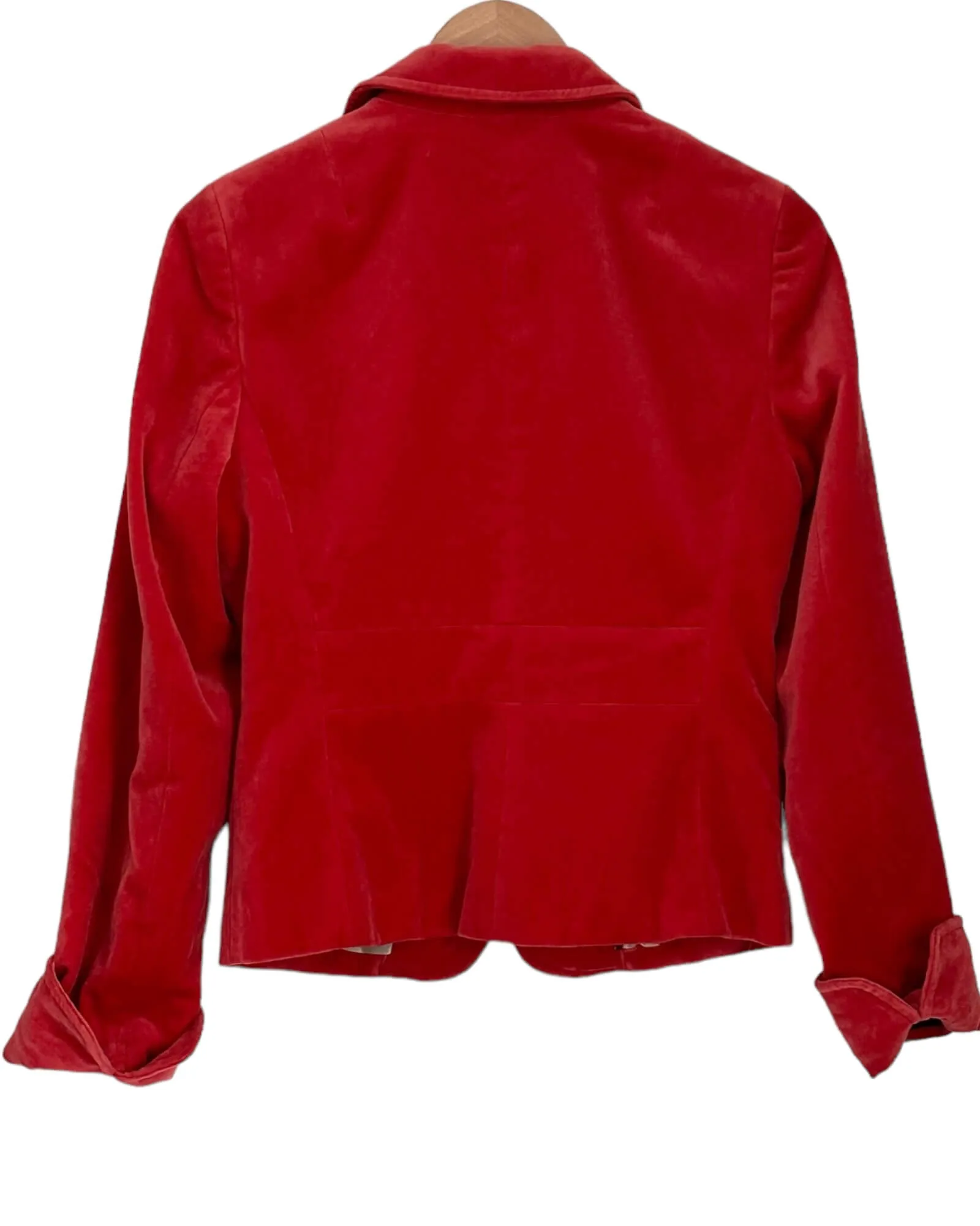 Warm Autumn Fire Velvet Blazer Jacket