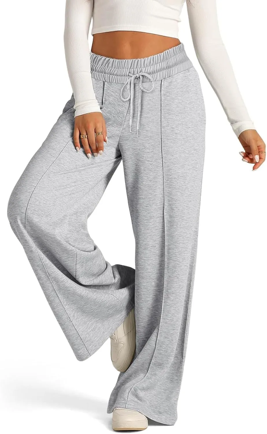 Wide Leg Sweatpants Women Baggy Oversized Straight Leg Sweatpants Lightweight Summer Casual Lounge Pants with Pockets