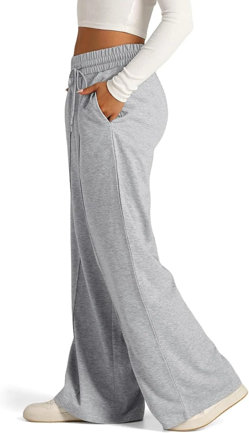 Wide Leg Sweatpants Women Baggy Oversized Straight Leg Sweatpants Lightweight Summer Casual Lounge Pants with Pockets