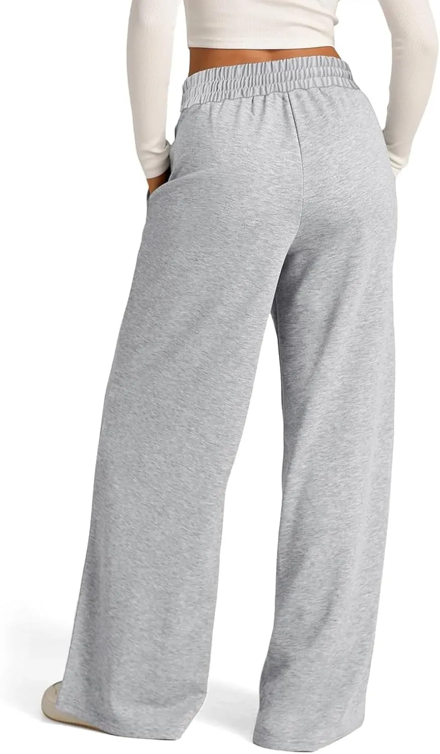 Wide Leg Sweatpants Women Baggy Oversized Straight Leg Sweatpants Lightweight Summer Casual Lounge Pants with Pockets
