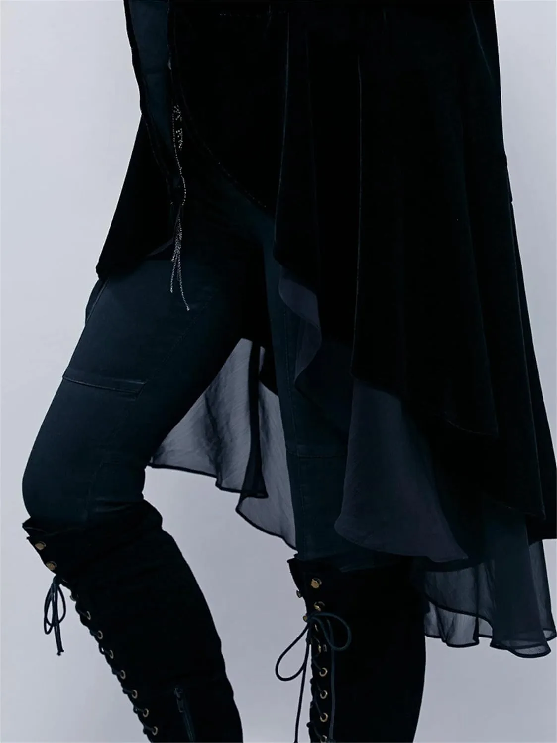 Women's Open Front Long Sleeve Velvet Cardigan Elegant Vintage Outerwear Fashion Collar Coat Long Blazers Coat