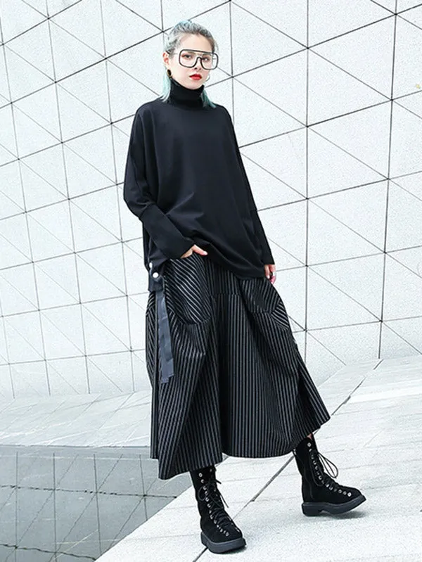 xakxx Empire Loose Stripe Wide Leg Pants