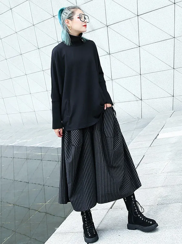 xakxx Empire Loose Stripe Wide Leg Pants