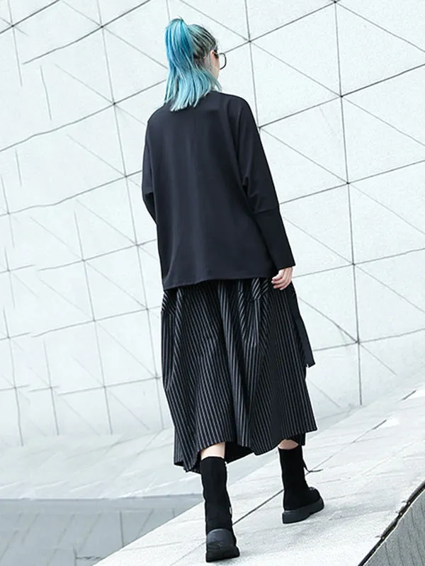 xakxx Empire Loose Stripe Wide Leg Pants