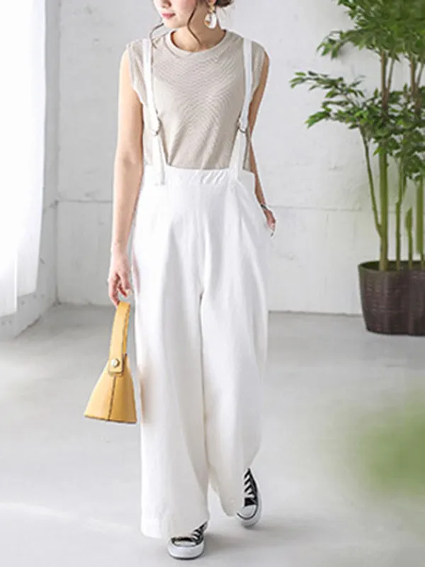 xakxx Loose Wide-Leg Long Overalls