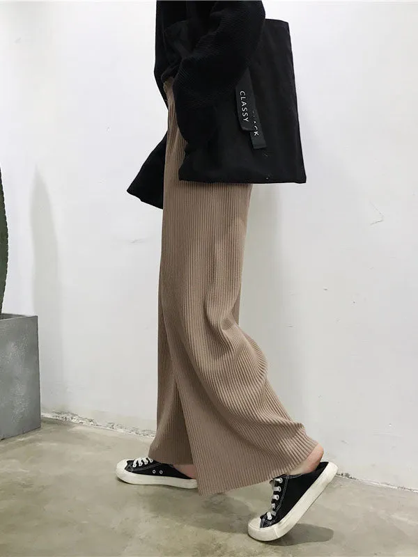 xakxx Urban Loose Wide Leg Solid Color Pants