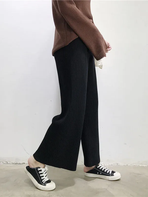 xakxx Urban Loose Wide Leg Solid Color Pants